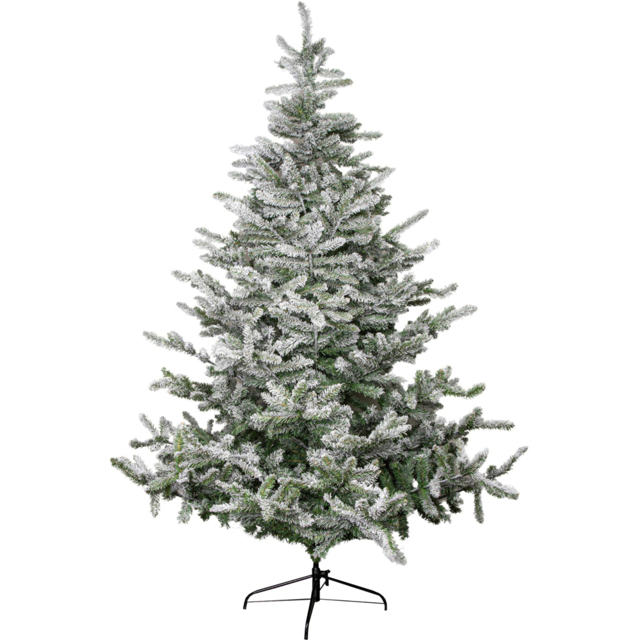 Samuel Alexander Snowy Green and White Everlands Liberty Spruce Artificial Christmas Tree 8ft - Green / White - Wilko - image 1