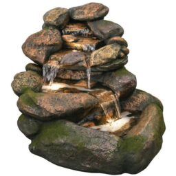 Bermuda Springs Eternal Water Feature - Size: 57 x 43 x 48cm - Grey - Bermuda Water Gardens - Wilko
