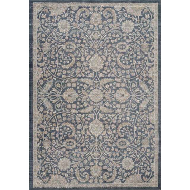 Desire Rugs Maia Navy Floral Non Slip Rug 160 x 240cm - Blue - Wilko - image 1