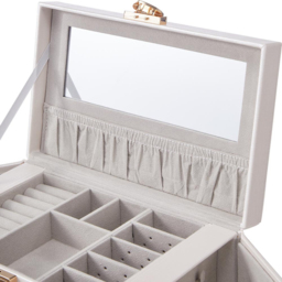 H&O Direct 3 Drawer White Jewellery Box - Size: 21.5 x 25.5 x 16cm - Wilko - thumbnail 5