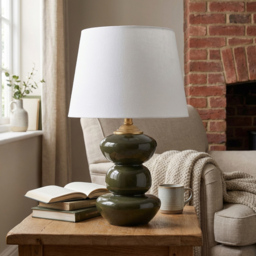 Everett Table Lamp Green - Wilko - thumbnail 6