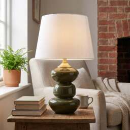 Everett Table Lamp Green - Wilko - thumbnail 4