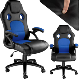 tectake Tyson Black and Blue Gaming Chair - Size: 121.5 x 65 x 66cm - Wilko - thumbnail 3