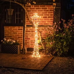 The Christmas Centre 170 Multicolour LED Brown Weave Light-Up Lamp Post Lantern 5ft - Size: 150 x 25 x 25cm - Wilko - thumbnail 4