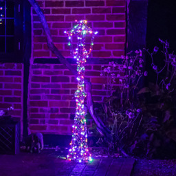The Christmas Centre 170 Multicolour LED Brown Weave Light-Up Lamp Post Lantern 5ft - Size: 150 x 25 x 25cm - Wilko - thumbnail 3