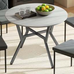 Portland 2 Seater Grey Wood Effect Small Dining Table - Wilko