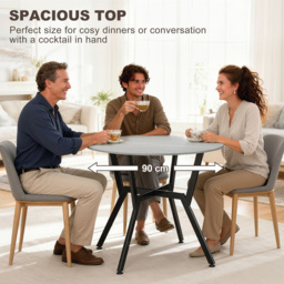 Portland 2 Seater Grey Wood Effect Small Dining Table - Wilko - thumbnail 7