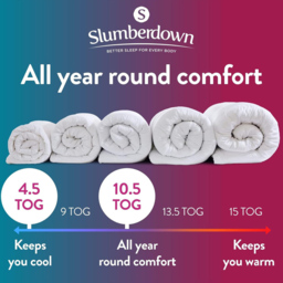 Slumberdown Double White Dual Tog Made for You Two Duvet - Wilko - thumbnail 7