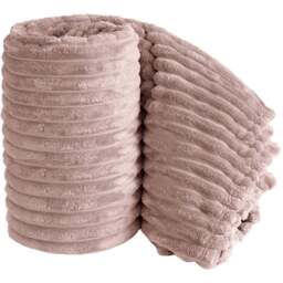 Velosso Bellissima Blush Plush Throw 100 x 150cm - Size: 100 x 150 x 1cm - Wilko - thumbnail 1