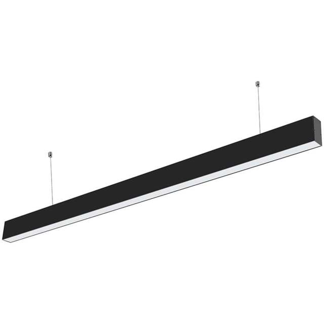 V-TAC 40W 3 in 1 Black LED Linear Hanging Suspension Light - Size: 119.7 x 5 x 6.5cm - Wilko - image 1