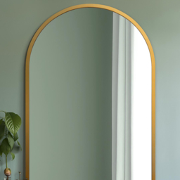 The Arcus Gold Arched Metal Wall Mirror 100 x 70cm - MirrorOutlet - Wilko - thumbnail 6