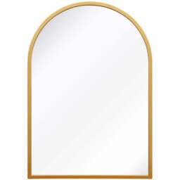 The Arcus Gold Arched Metal Wall Mirror 100 x 70cm - MirrorOutlet - Wilko - thumbnail 1