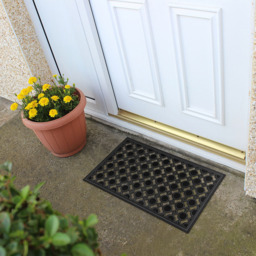 JVL Elipses Rubber Scraper Door Mat 40 x 70cm 2 Pack - Black - JVL Homewares - Wilko - thumbnail 3