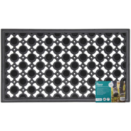 JVL Elipses Rubber Scraper Door Mat 40 x 70cm 2 Pack - Black - JVL Homewares - Wilko - thumbnail 5