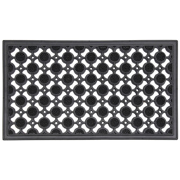 JVL Elipses Rubber Scraper Door Mat 40 x 70cm 2 Pack - Black - JVL Homewares - Wilko - thumbnail 4