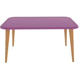 Decorotika Bohemia Murdum Coffee Table with Solid Wood Legs - Size: 48.5 x 89.5 x 46.5cm - Pink - Wilko - thumbnail 4