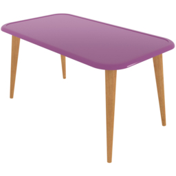 Decorotika Bohemia Murdum Coffee Table with Solid Wood Legs - Size: 48.5 x 89.5 x 46.5cm - Pink - Wilko - thumbnail 3