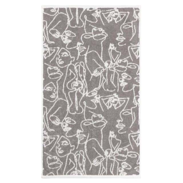 furn. Everybody Turkish Cotton Jacquard Grey Hand Towel - Size: 50 x 85cm - Wilko - image 1