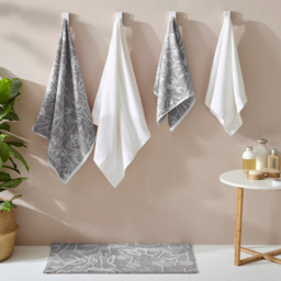 furn. Everybody Turkish Cotton Jacquard Grey Hand Towel - Size: 50 x 85cm - Wilko - thumbnail 6