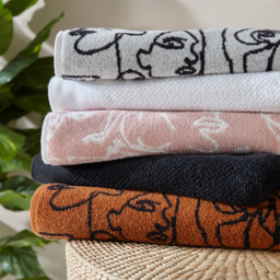 furn. Everybody Turkish Cotton Jacquard Grey Hand Towel - Size: 50 x 85cm - Wilko - thumbnail 7