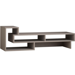 Decortie Tetra Mocha Grey Multimedia Centre TV Unit with Shelves - Size: 42.0  x 136.5  x 40.0 cm - Wilko - thumbnail 3