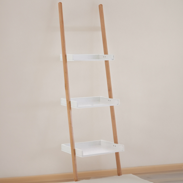 Premier Housewares Nostra 3 Shelf Ladder Bookshelf - Brown - Interiors by Premier - Wilko - image 1