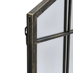 Living and Home Bronze Arched Wall Mirror with Metal Frame - Size: 70.5 x 110 x 2cm - Brown - Wilko - thumbnail 6