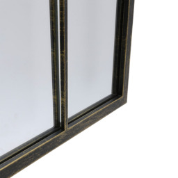 Living and Home Bronze Arched Wall Mirror with Metal Frame - Size: 70.5 x 110 x 2cm - Brown - Wilko - thumbnail 7