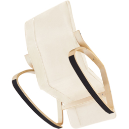 tectake Onda Beige Rocking Chair with Adjustable Footrest - Size: Single - Cream - Wilko - thumbnail 5