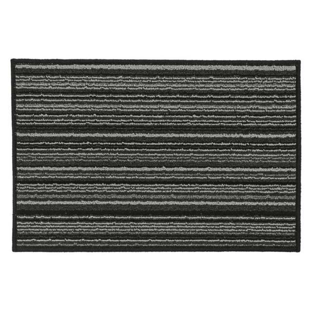 JVL Arona Black Indoor Machine Washable Doormat 40 x 60cm - JVL Homewares - Wilko - image 1