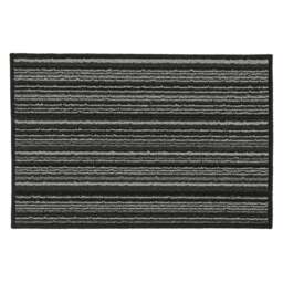 JVL Arona Black Indoor Machine Washable Doormat 40 x 60cm - JVL Homewares - Wilko - thumbnail 1
