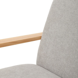 Living and Home Grey Chenille Upholstered Armchair - Size: Single - Wilko - thumbnail 6