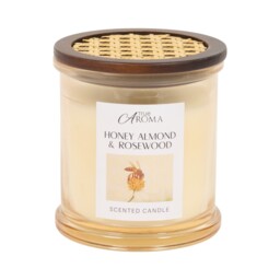 Honey Almond and Rosewood Scented Candle - True Aroma - Wilko - thumbnail 4