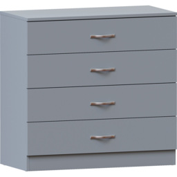Vida Designs Riano 4 Drawer Grey Chest of Drawers with Metal Handles - Wilko - thumbnail 3