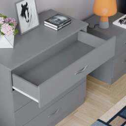 Vida Designs Riano 4 Drawer Grey Chest of Drawers with Metal Handles - Wilko - thumbnail 5