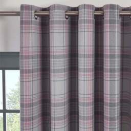 Divante Hatfield Blush Check Blackout Curtain 168 x 137cm - Size: W 168 x D 137cm - Wilko - thumbnail 6