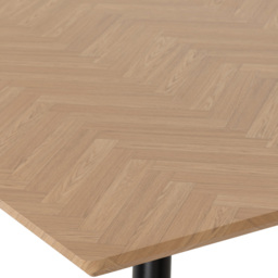 Seconique Hamilton Black Medium Oak Effect Dining Table Large - Brown - Wilko - thumbnail 6