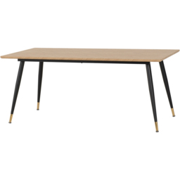 Seconique Hamilton Black Medium Oak Effect Dining Table Large - Brown - Wilko - thumbnail 3