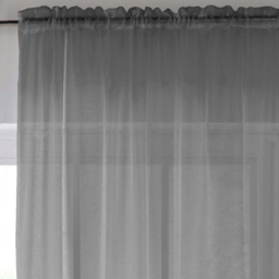 Tyrone Textiles Crystal Grey Plain Sheer Voile Panel Curtain 145 x 183cm - Size: 183 x 145 x 1cm - Wilko - thumbnail 4
