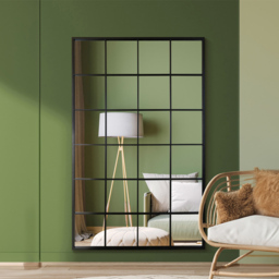 The Fenestra Black Window Leaner Wall Mirror 174 x 110cm - MirrorOutlet - Wilko - thumbnail 3