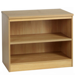 R White Cabinets 2 Shelf Brown Desk Height Wide Bookcase - Size: 72.8 x 85 x 54cm - Wilko - thumbnail 3