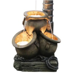 Bermuda The Ohio Water Feature - Size: 39 x 39 x 87cm - Brown - Bermuda Water Gardens - Wilko - thumbnail 4