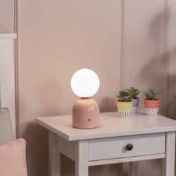 ValueLights Marlow Pink Rechargeable LED Portable Table Lamp - Wilko - thumbnail 3