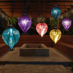 Garden Mile 10 Pack Multicolour Balloon Solar LED String Light - Size: 15 x 470 x 15cm - Wilko - thumbnail 4