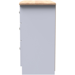 Crowndale Sussex 6 Drawer White Ash and Bardolino Oak Chest of Drawers Ready Assembled - Wilko - thumbnail 5