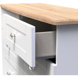 Crowndale Sussex 6 Drawer White Ash and Bardolino Oak Chest of Drawers Ready Assembled - Wilko - thumbnail 7