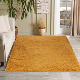 Desire Rugs Oxford Gold Plain Shaggy Runner Rug 60 x 220cm - Wilko - thumbnail 3