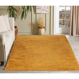 Desire Rugs Oxford Gold Plain Shaggy Runner Rug 60 x 220cm - Wilko - thumbnail 6