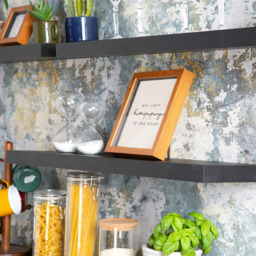 Harbour Housewares 80cm 2 Pack Black Floating Wall Shelf - Size: 28 x 86 x 8cm - Wilko - thumbnail 4