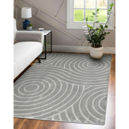 Eselle Rhythm Sculpt Grey Rug 120 x 170cm - Wilko - thumbnail 3